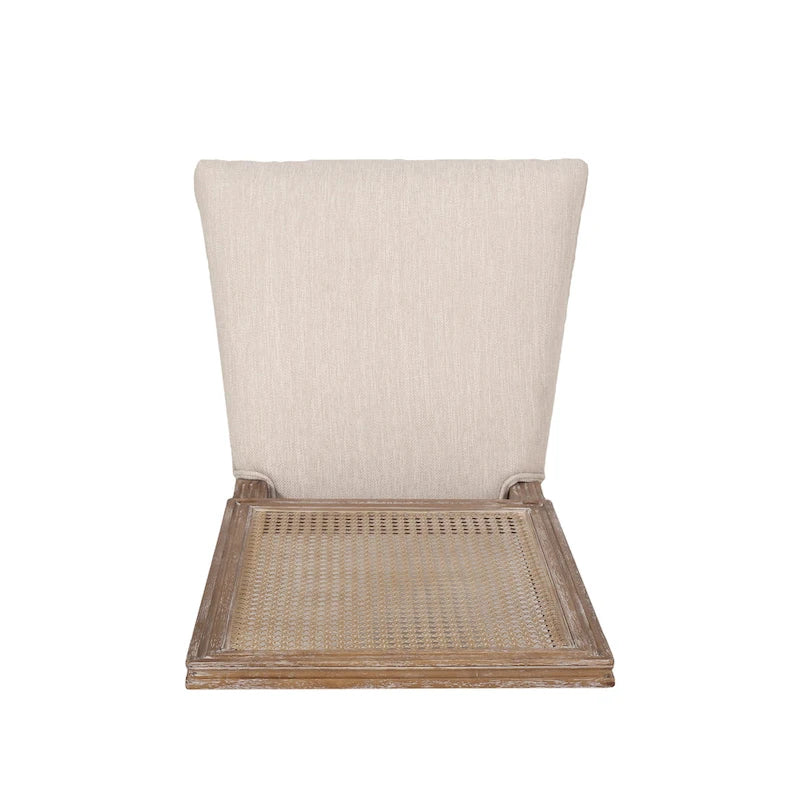 Ensemble de salle à manger extensible 7 pièces Regan Wood et Cane Upholstered de Christopher Knight Home
