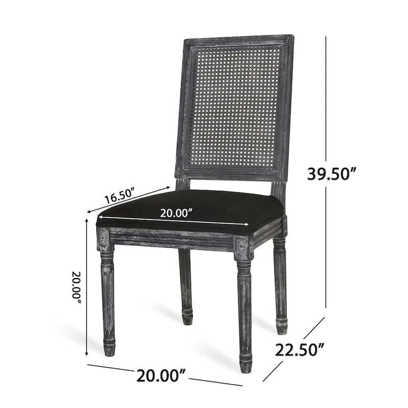 Ensemble de salle à manger extensible 7 pièces Regan Wood et Cane Upholstered de Christopher Knight Home
