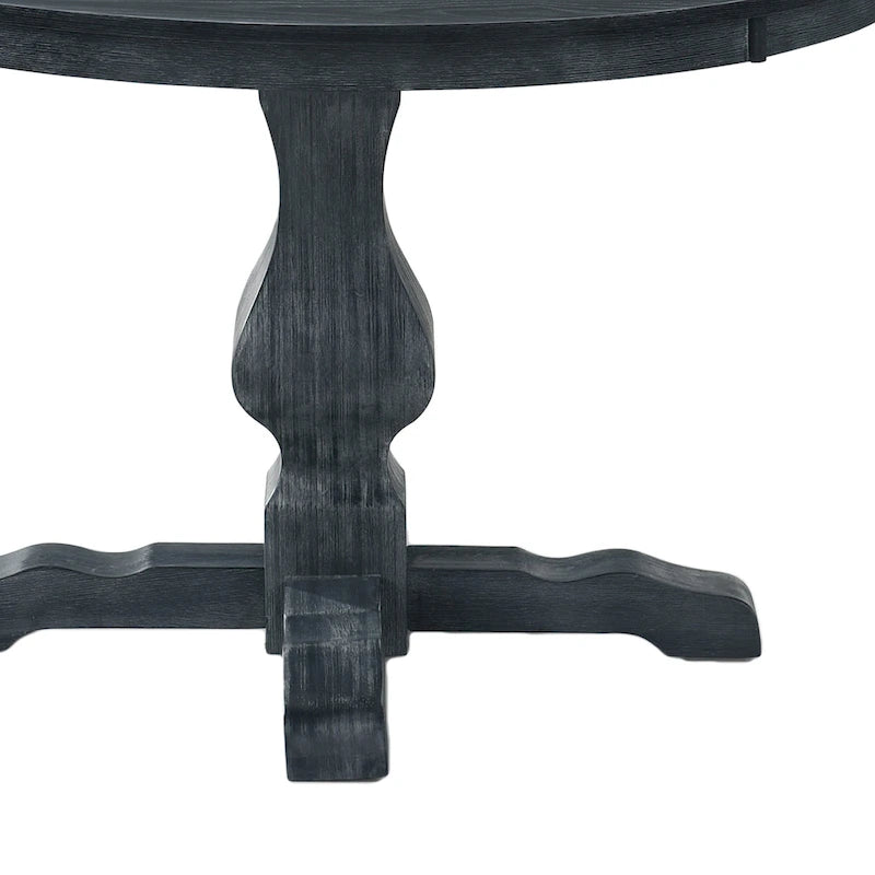 Ensemble de salle à manger circulaire 5 pièces Remuda en bois et rotin rembourré par Christopher Knight Home