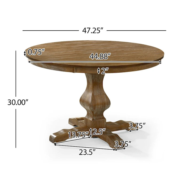 Ensemble de salle à manger circulaire 5 pièces Remuda en bois et rotin rembourré par Christopher Knight Home