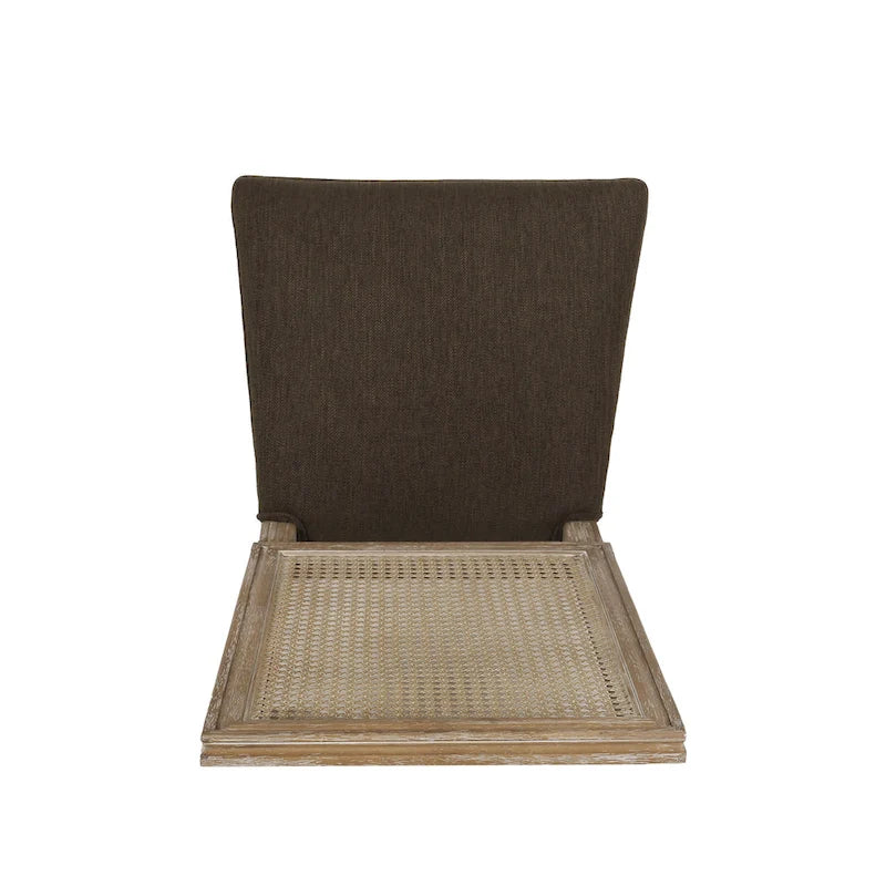 Ensemble de salle à manger circulaire 5 pièces Remuda en bois et rotin rembourré par Christopher Knight Home