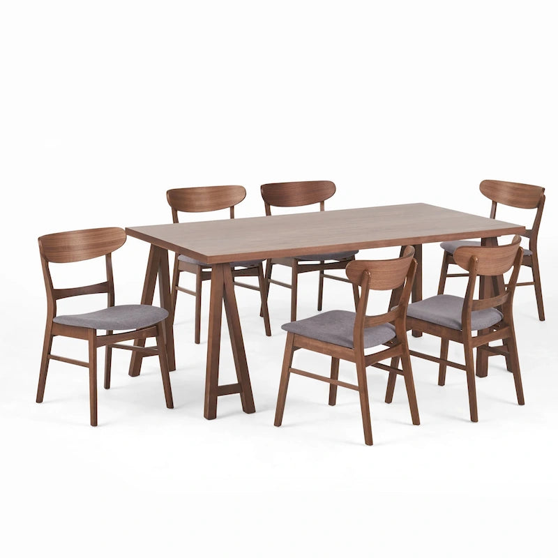 Ensemble de salle à manger 7 pièces Idalia Mid-Century Modern par Christopher Knight Home