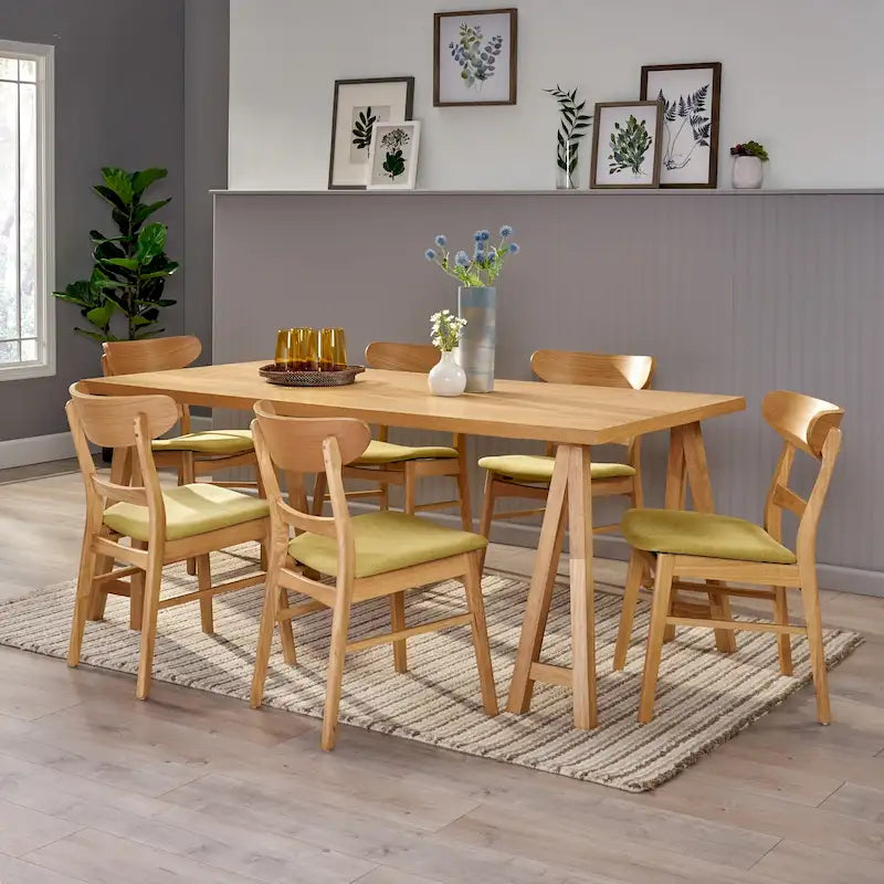 Ensemble de salle à manger 7 pièces Idalia Mid-Century Modern par Christopher Knight Home