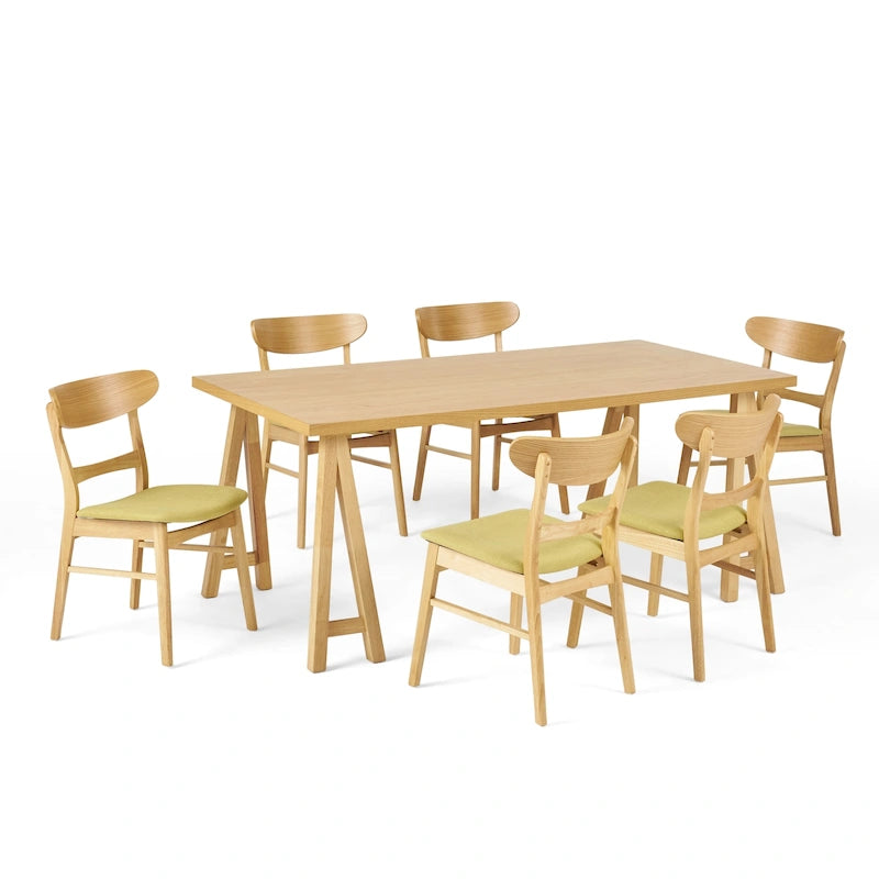 Ensemble de salle à manger 7 pièces Idalia Mid-Century Modern par Christopher Knight Home