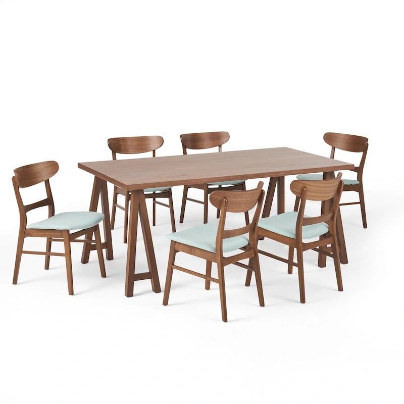 Ensemble de salle à manger 7 pièces Idalia Mid-Century Modern par Christopher Knight Home