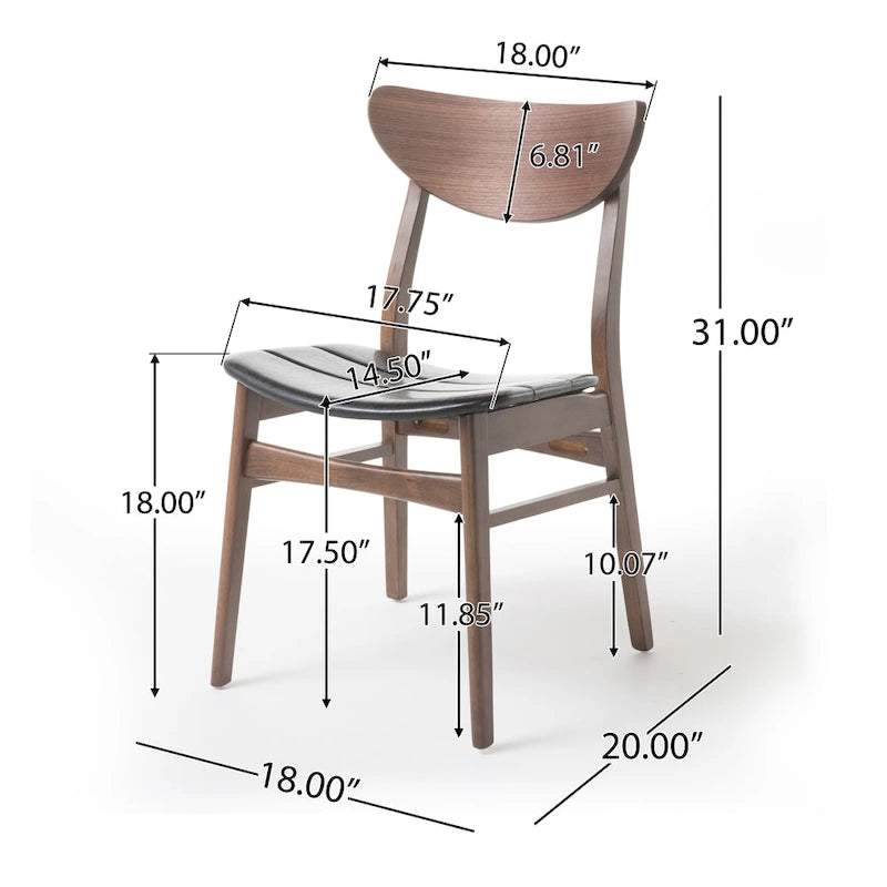 Ensemble de salle à manger 7 pièces Anise Mid-Century Modern avec table à pieds en A par Christopher Knight Home