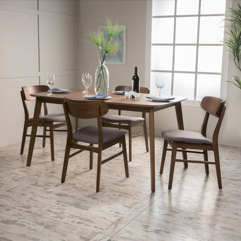 Ensemble de salle à manger 5 pièces Dimick Mid-Century Modern par Christopher Knight Home