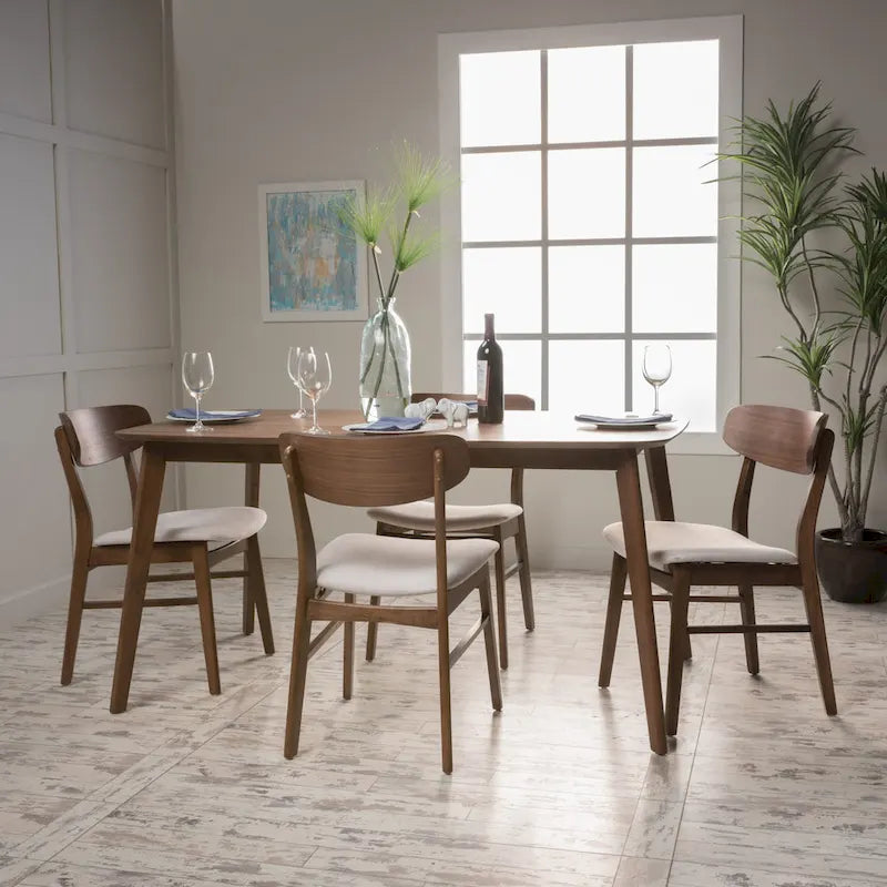 Ensemble de salle à manger 5 pièces Dimick Mid-Century Modern par Christopher Knight Home