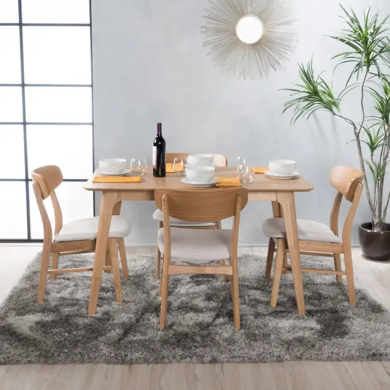 Ensemble de salle à manger 5 pièces Iriat Mid-century par Christopher Knight Home
