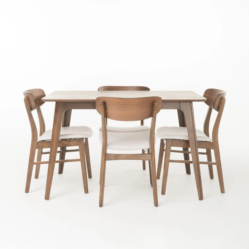 Ensemble de salle à manger 5 pièces Iriat Mid-century par Christopher Knight Home