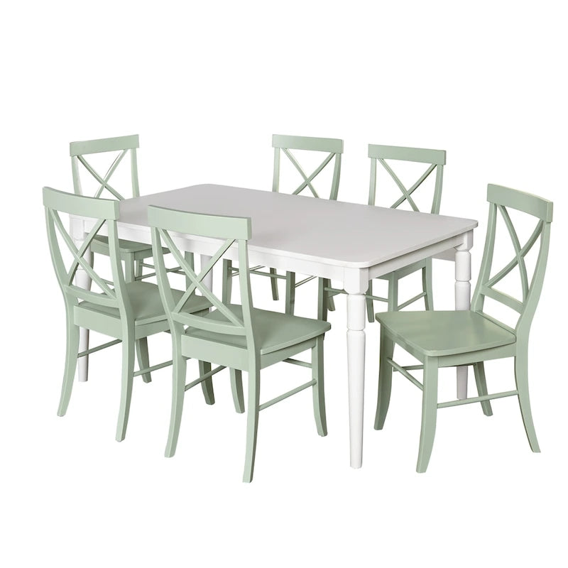 Ensemble de salle à manger 7 pièces Albury Cross Back Simple Living