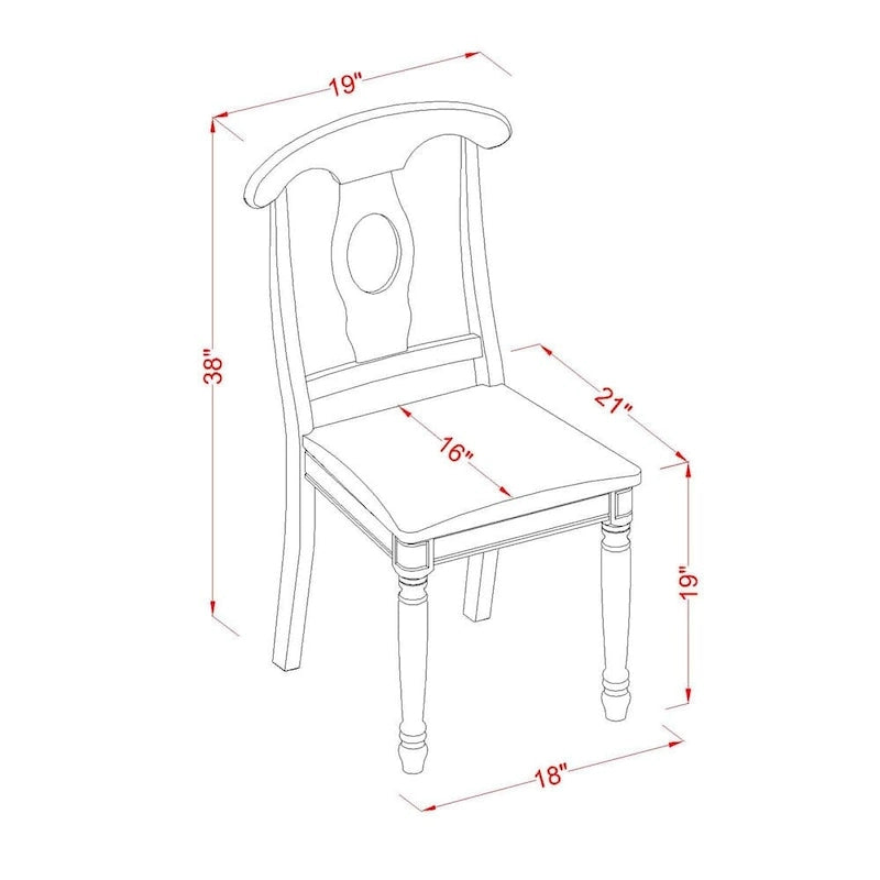 East West Furniture Ensemble de salle à manger 5 pièces - une table de cuisine ovale et 4 chaises de salle à manger, marron selle (options de sièges)