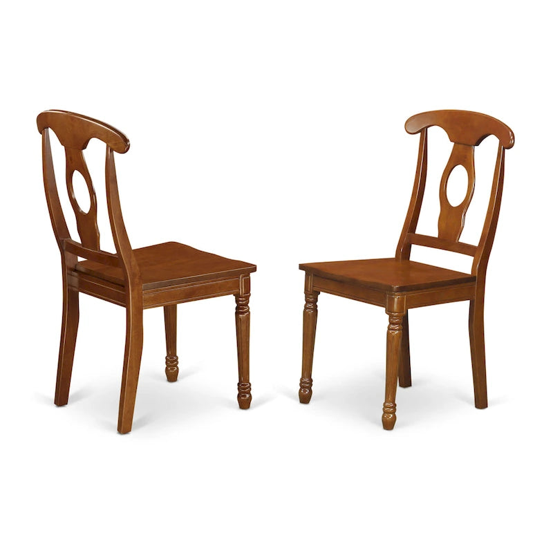 East West Furniture Ensemble de salle à manger 5 pièces - une table de cuisine ovale et 4 chaises de salle à manger, marron selle (options de sièges)