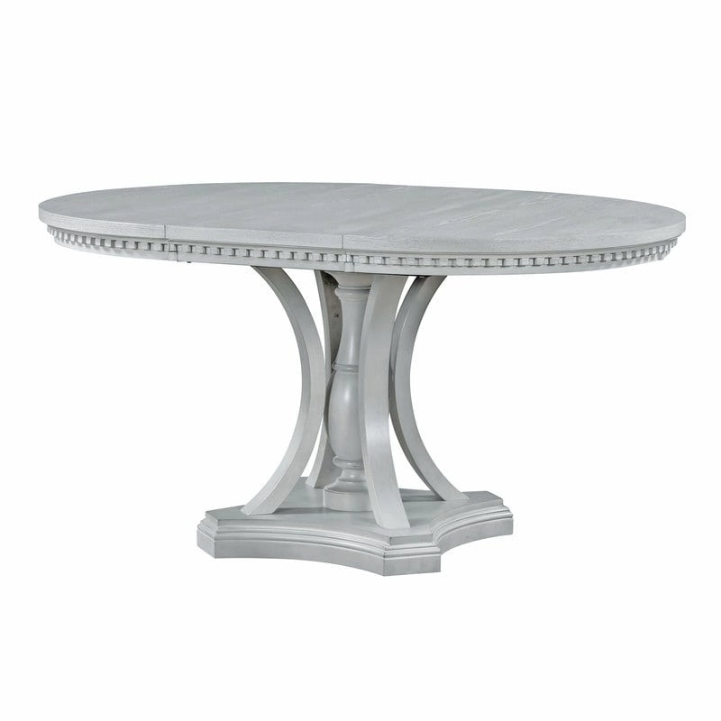 Ensemble de salle à manger rétro 5 pièces Table ronde extensible et 4 chaises pour cuisine et salle à manger