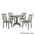 Ensemble de salle à manger 5 pièces Wilmington II avec base à piédestal ronde gris antique par iNSPIRE Q Classic