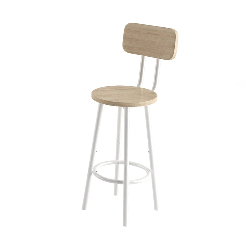 Ensemble de table de bar 3 pièces, table de bar ronde avec 2 tabourets et étagère de rangement - 23,6x36,2 pouces
