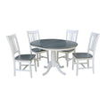 Table à dîner ronde extensible de 36 po avec 4 chaises San Remo