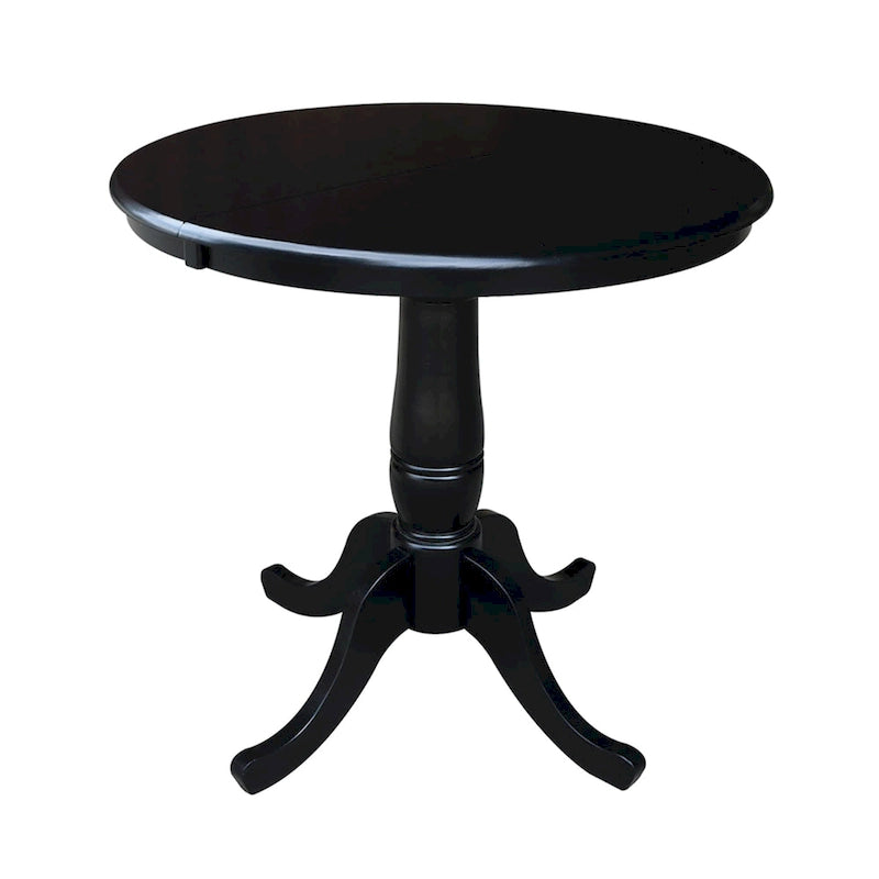 Table à dîner ronde extensible de 36 po avec 4 chaises San Remo