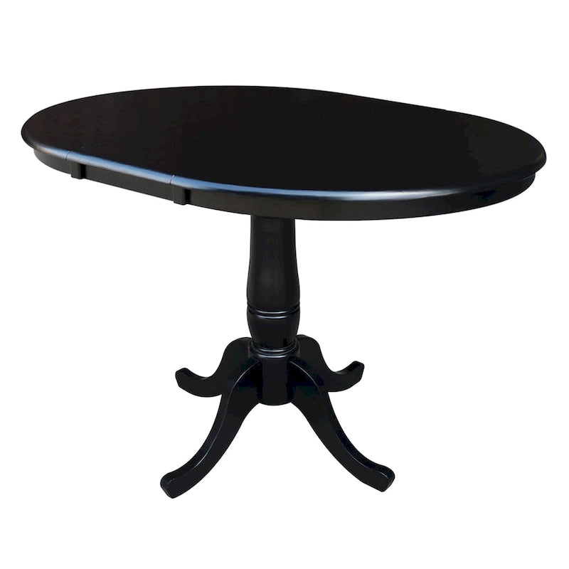 Table à dîner ronde extensible de 36 po avec 4 chaises San Remo