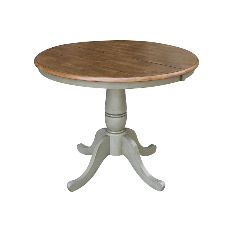 Table à dîner ronde extensible de 36 po avec 4 chaises San Remo
