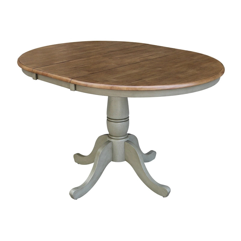 Table à dîner ronde extensible de 36 po avec 4 chaises San Remo