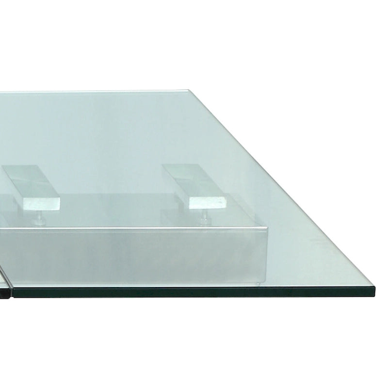 Ensemble de salle à manger moderne Somette avec table en verre extensible et chaises bicolores