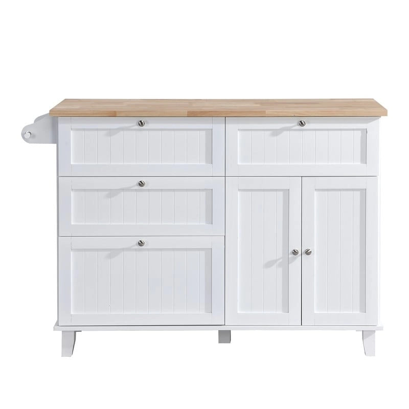 Ensemble de 3 pièces pour îlot de cuisine avec abattant et 2 tabourets, ensemble de table à manger avec meuble de rangement, tiroirs et porte-serviettes