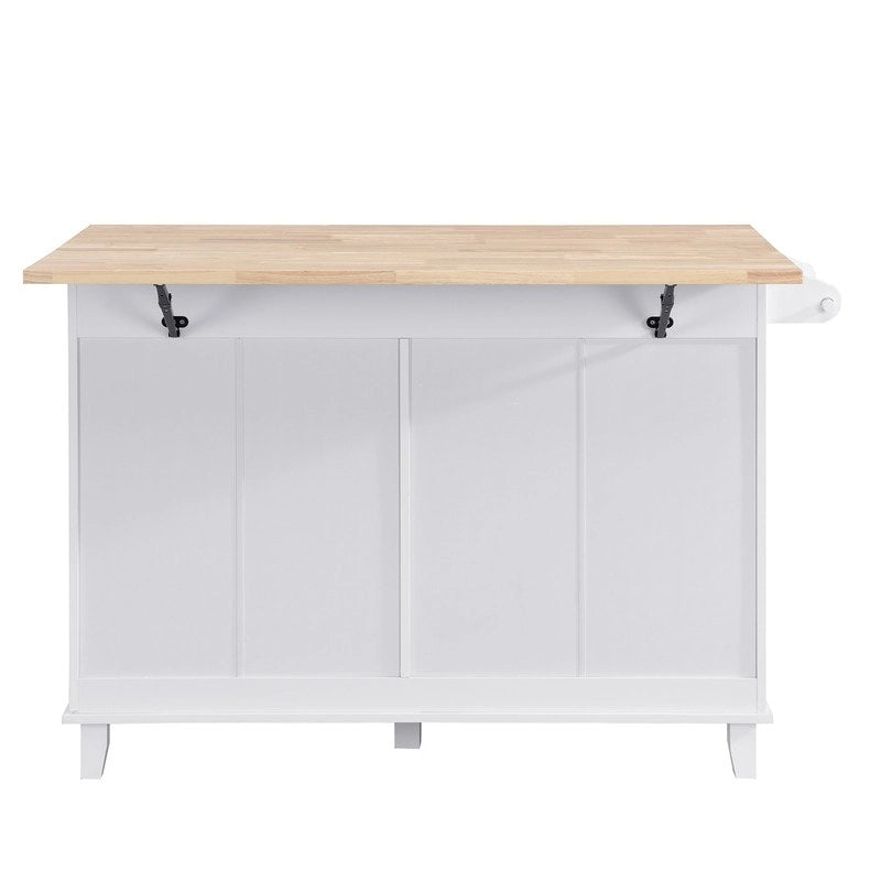Ensemble de 3 pièces pour îlot de cuisine avec abattant et 2 tabourets, ensemble de table à manger avec meuble de rangement, tiroirs et porte-serviettes