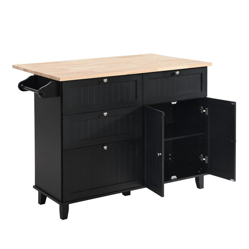 Ensemble de 3 pièces pour îlot de cuisine avec abattant et 2 tabourets, ensemble de table à manger avec meuble de rangement, tiroirs et porte-serviettes