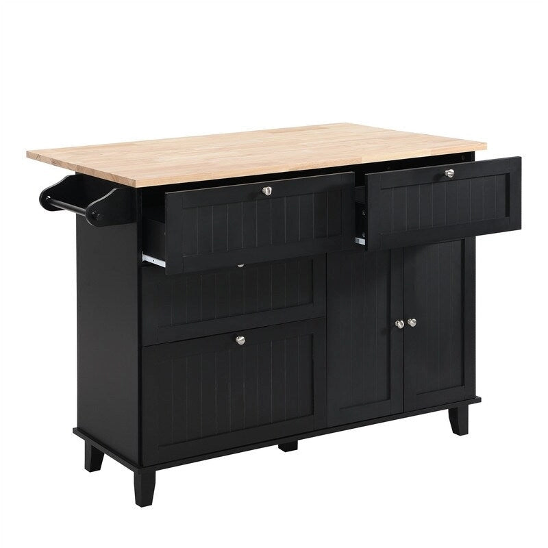 Ensemble de 3 pièces pour îlot de cuisine avec abattant et 2 tabourets, ensemble de table à manger avec meuble de rangement, tiroirs et porte-serviettes