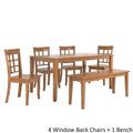 Ensemble de salle à manger rectangulaire Wilmington II de 60 pouces au fini chêne par iNSPIRE Q Classic
