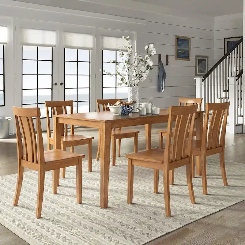 Ensemble de salle à manger rectangulaire Wilmington II de 60 pouces au fini chêne par iNSPIRE Q Classic