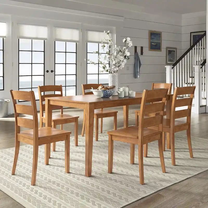 Ensemble de salle à manger rectangulaire Wilmington II de 60 pouces au fini chêne par iNSPIRE Q Classic