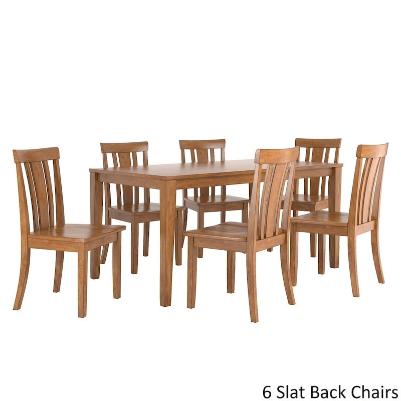 Ensemble de salle à manger rectangulaire Wilmington II de 60 pouces au fini chêne par iNSPIRE Q Classic