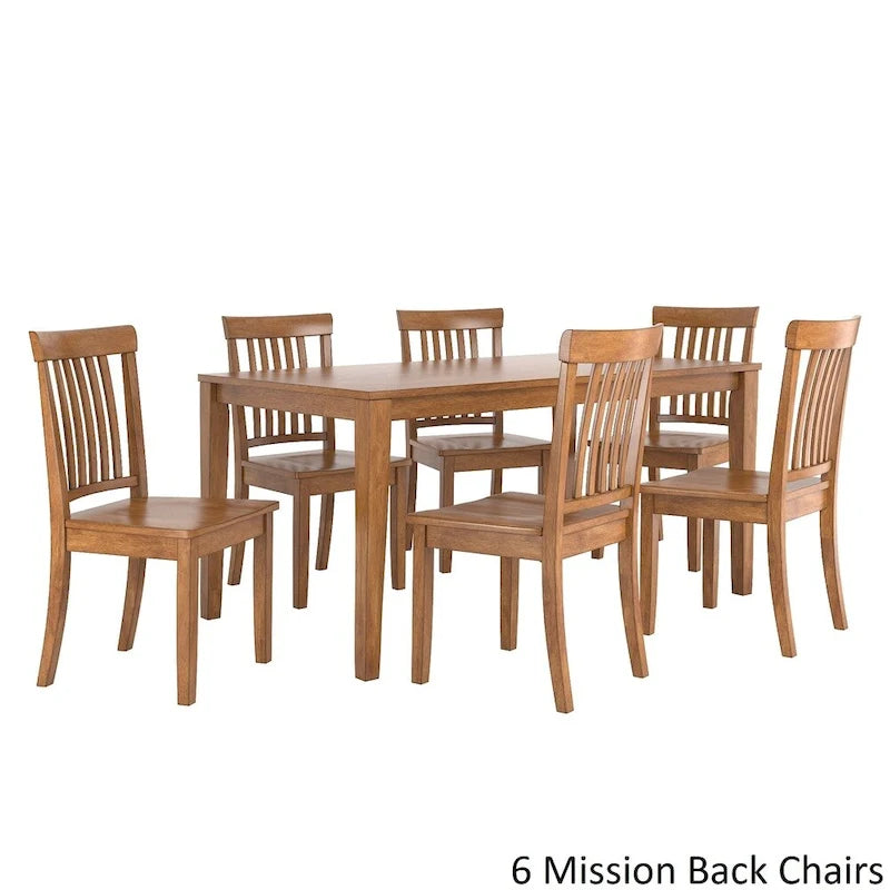 Ensemble de salle à manger rectangulaire Wilmington II de 60 pouces au fini chêne par iNSPIRE Q Classic