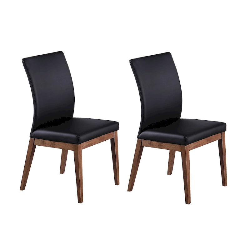 Ensemble de salle à manger Somette Karlita en pierre frittée marbrée avec chaises d'appoint noires