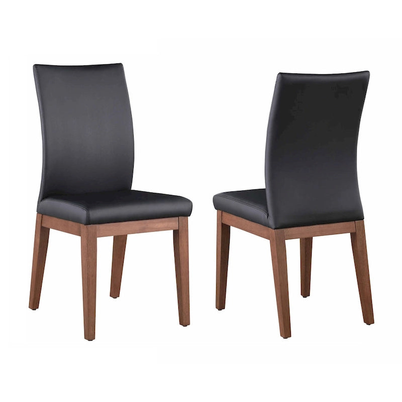 Ensemble de salle à manger Somette Karlita en pierre frittée marbrée avec chaises d'appoint noires