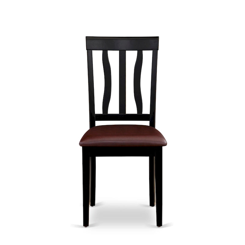 Ensemble de salle à manger East West Furniture – Une table de cuisine ronde et des chaises de salle à manger, noir et cerisier (options de pièces et de type de siège)
