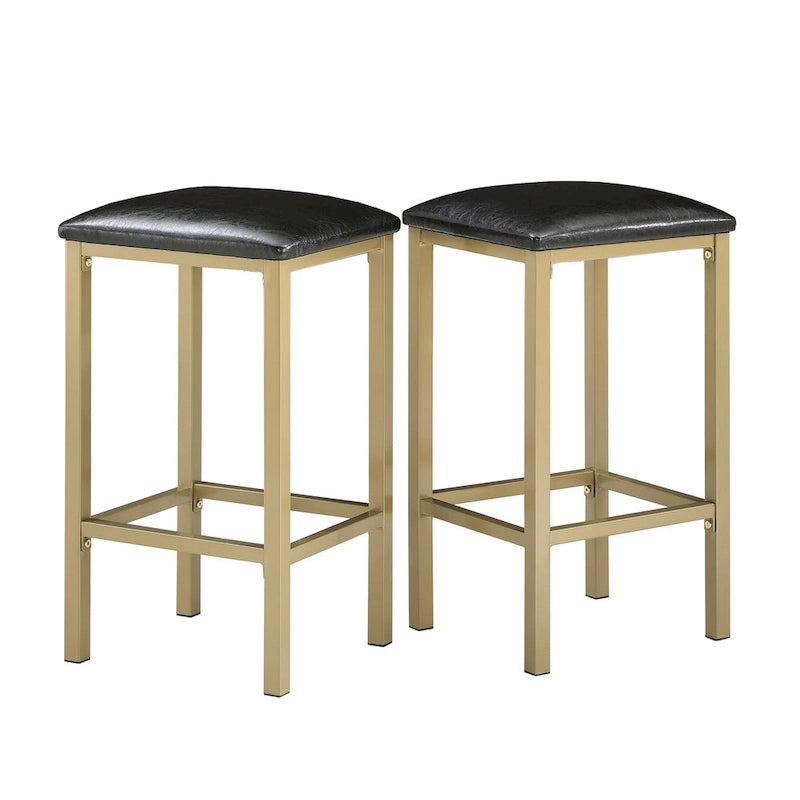 Ensemble de salle à manger 3 pièces à hauteur de comptoir Ainsley en faux marbre par iNSPIRE Q Modern