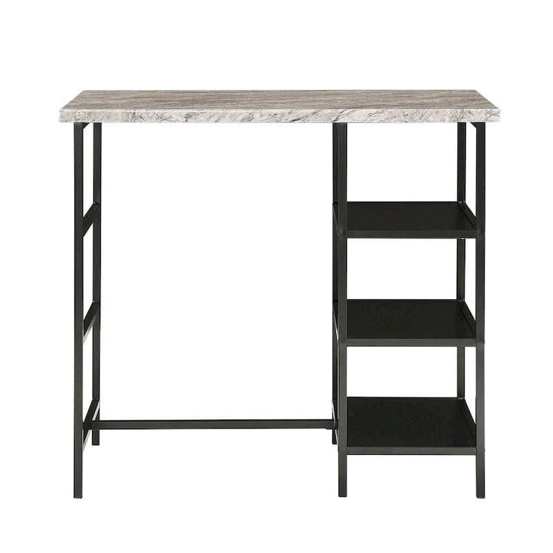 Ensemble de salle à manger 3 pièces à hauteur de comptoir Ainsley en faux marbre par iNSPIRE Q Modern