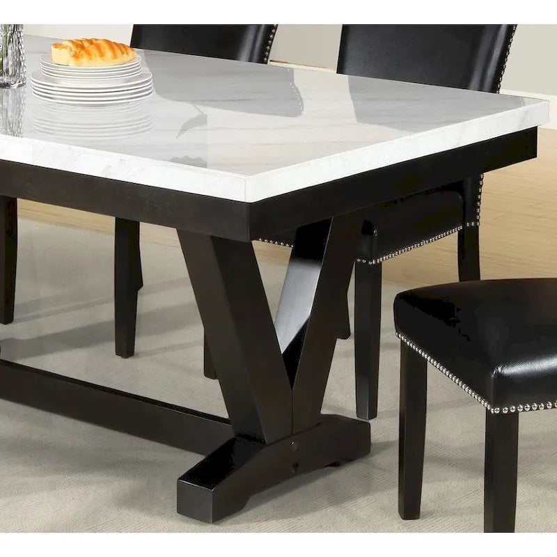 Ensemble de salle à manger en marbre blanc Steve Silver Fenton