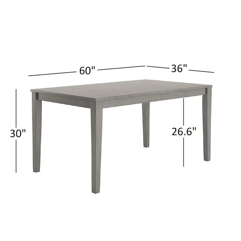 Ensemble de salle à manger rectangulaire Wilmington II 60 po gris antique par iNSPIRE Q Classic
