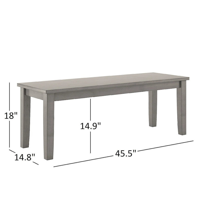 Ensemble de salle à manger rectangulaire Wilmington II 60 po gris antique par iNSPIRE Q Classic