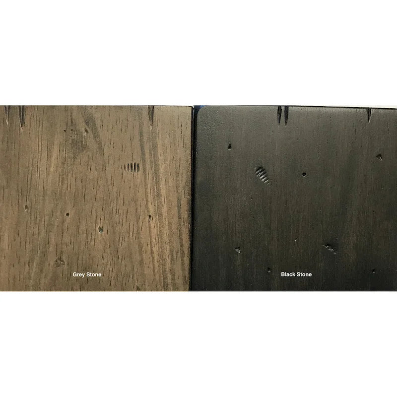 Ensemble de salle à manger 7 pièces Double piédestal de transition en gris antique avec panneau arrière