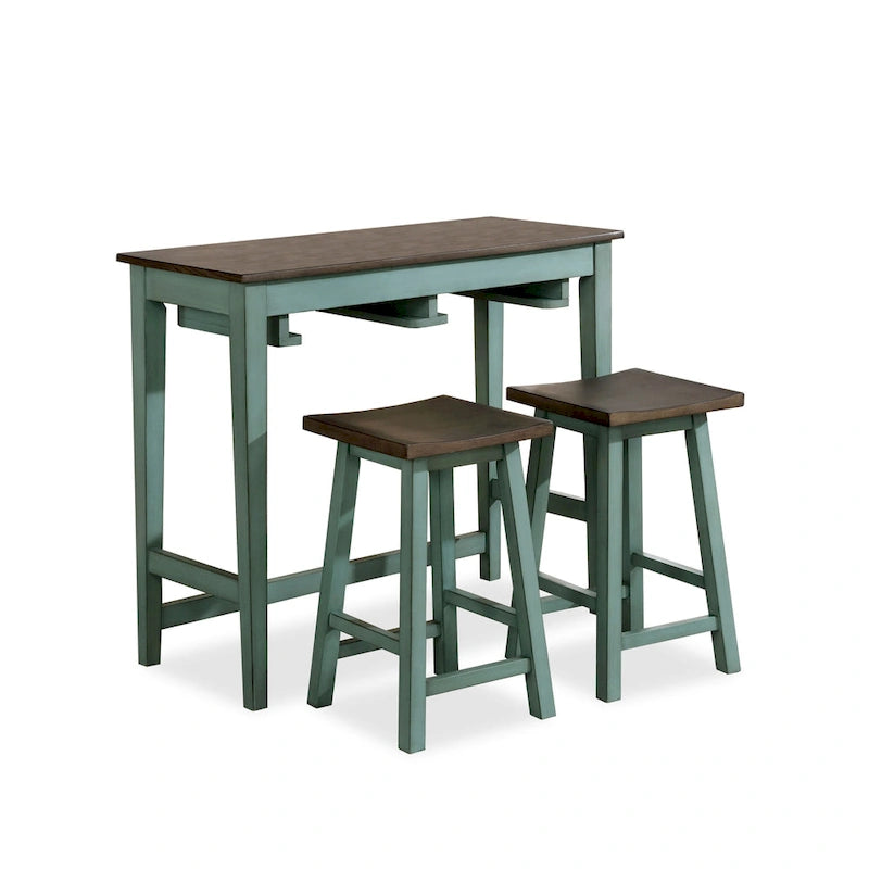 Ensemble de table de bar 3 pièces en bois massif de transition Flaros par Furniture of America