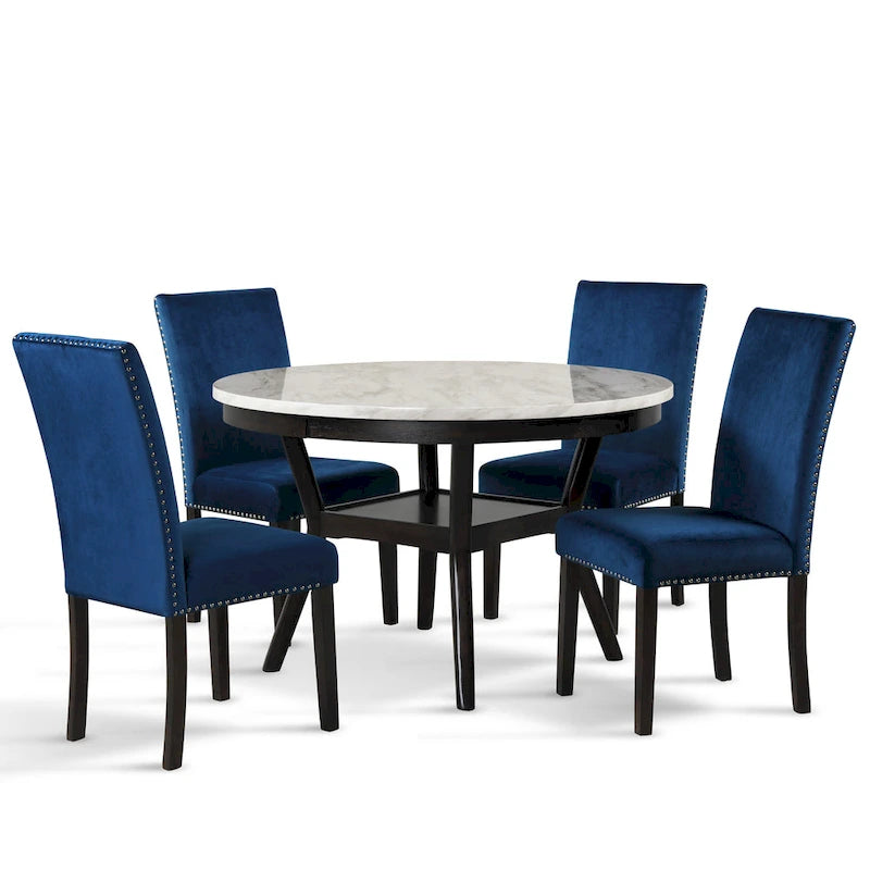 Ensemble de salle à manger rond 5 pièces New Classic Furniture Reginald