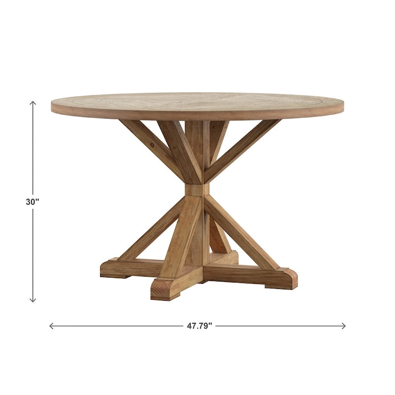 Ensemble de salle à manger rond Benchwright X-base 48 po par iNSPIRE Q Artisan