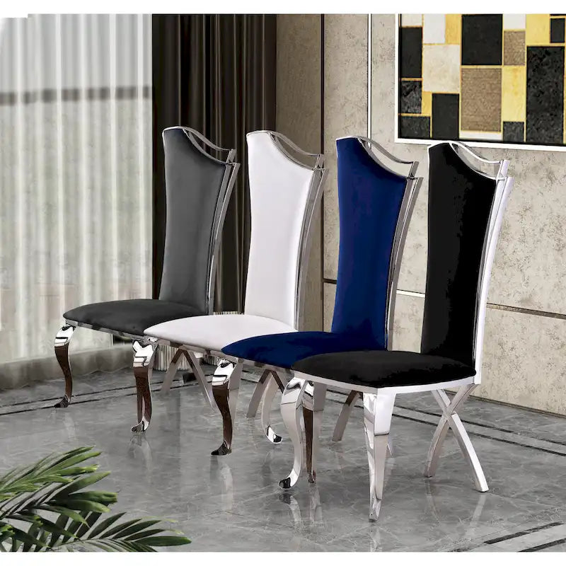 Ensemble de salle à manger 5 pièces en marbre véritable blanc Luxe, meubles de la meilleure qualité