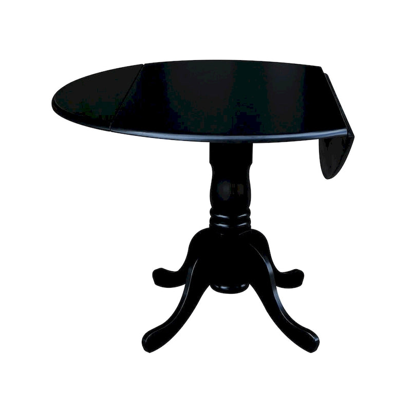 Table à manger à abattants 42" avec 4 chaises à barreaux - Ensemble 5 pièces