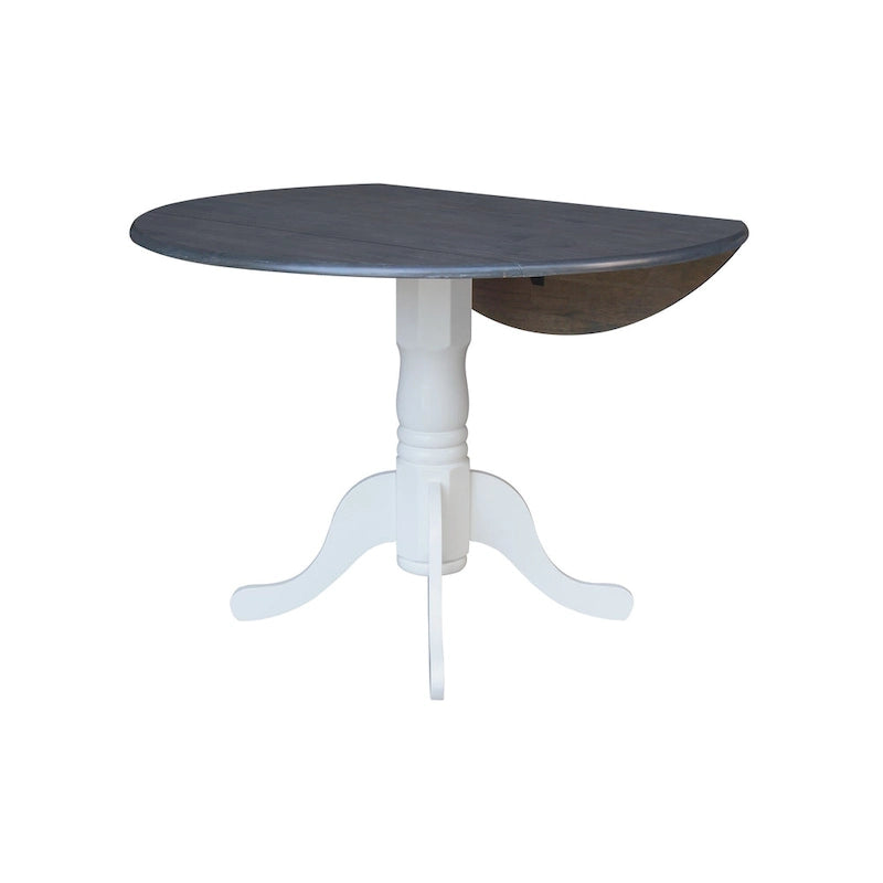 Table à manger à abattants 42" avec 4 chaises à barreaux - Ensemble 5 pièces